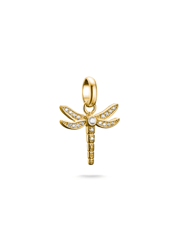 Thomas Sabo Charm-Anhänger Libelle Mit Steinen Connect in gold, weiß