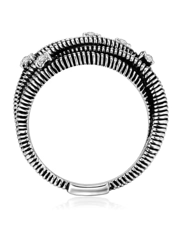 Lulu & Jane Ring Metall-Legierung Glas in silber