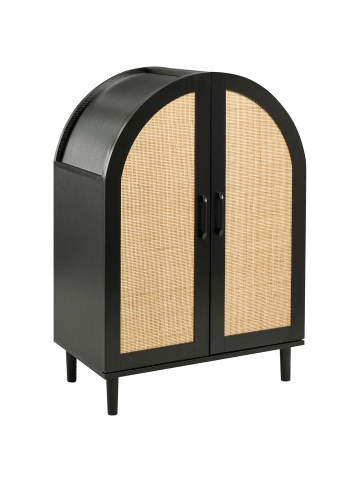 Beliani Schuhschrank BICHENO in Schwarz - (W) 70 x (H) 100 x (L) 38 cm