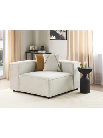 Beliani Sofaelement ARDAL in Weiß/Schwarz - (W) 120 x (H) 68 x (L) 120 cm