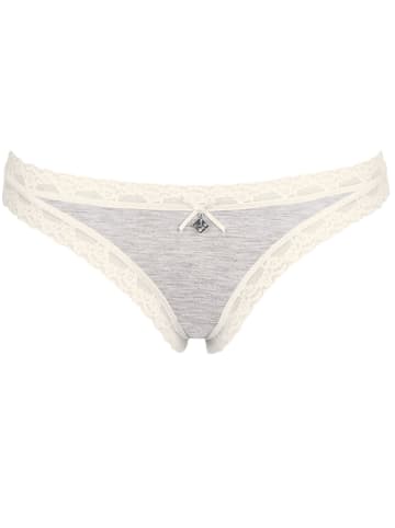 Like It 3er Pack String in ivory grey