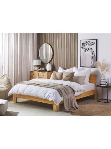 Beliani Doppelbett ROYAN in Braun - (W) 167 x (H) 81 x (L) 207 cm