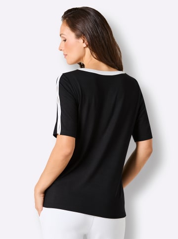 creation L Modal-Shirt in schwarz-ecru