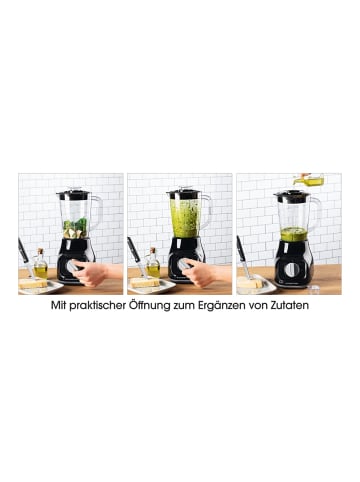 Gourmet Maxx Standmixer 350W schwarz Schwarz