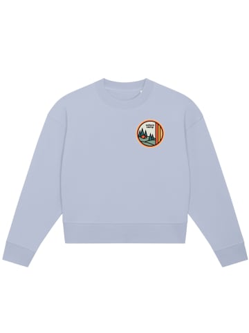 wat? Apparel Sweatshirt Nature camp in Serene Blue