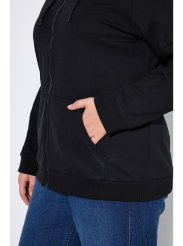 Ulla Popken Sweatjacke in schwarz