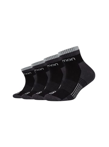 SALOMON Kindersportsocken 4er Pack cushioned in Schwarz grau