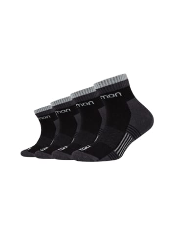 SALOMON Kindersportsocken SPORTIVE 4er Pack cushioned in Schwarz grau