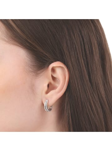 Tom Tailor Creolen Silber 925, rhodiniert in silber