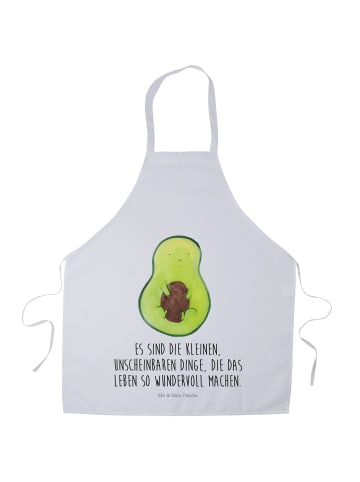 Mr. & Mrs. Panda Schürze Avocado Kern mit Spruch in Weiß