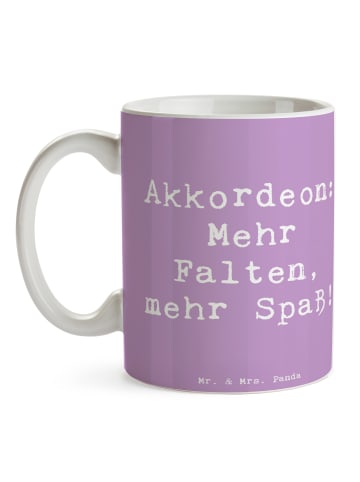 Mr. & Mrs. Panda Kaffeebecher Spruch Akkordeon Spaß mit Spruch in Lavendeltraum