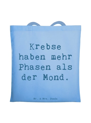 Mr. & Mrs. Panda Tragetasche Spruch Krebs Phasen mit Spruch in Sky Blue