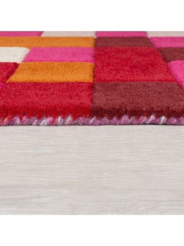 KADIMA DESIGN Wollteppich Kurzflor DERWENT Geometrisch Naturfaser Wohnzimmer