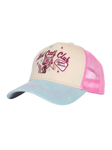 Queen Kerosin Queen Kerosin Trucker Cap Hot Cats Club in ecru