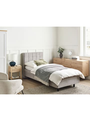 Beliani Einzelbett DUKE in Grau/Schwarz - (W) 82 x (H) 102 x (L) 216 cm