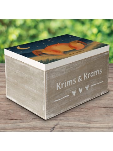 Mr. & Mrs. Panda Box Sternzeichen Krebs Design ohne Spruch in Weiß