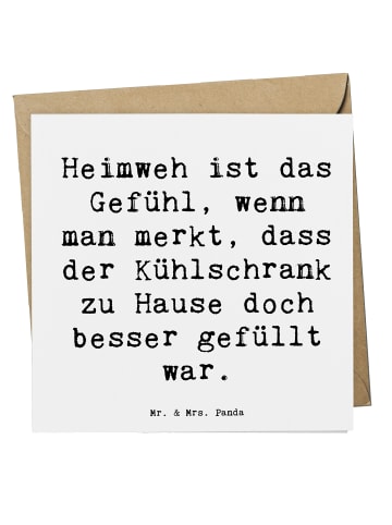 Mr. & Mrs. Panda Einladungskarte Spruch Heimweh Kühlschrank mit ... in Weiß