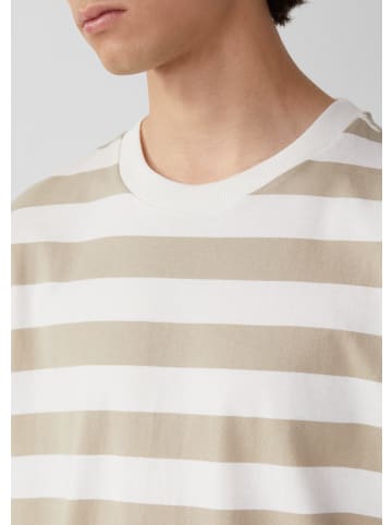 QS T-Shirt kurzarm in Beige