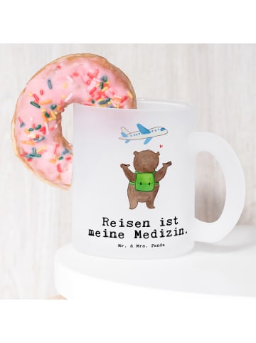 Mr. & Mrs. Panda Trinkbecher Bär Reisen mit Spruch in Transparent