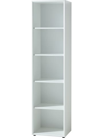 KADIMA DESIGN Aktenregal 5 Ordnerhöhen Büroregal hoch schmal Homeoffice in Weiß