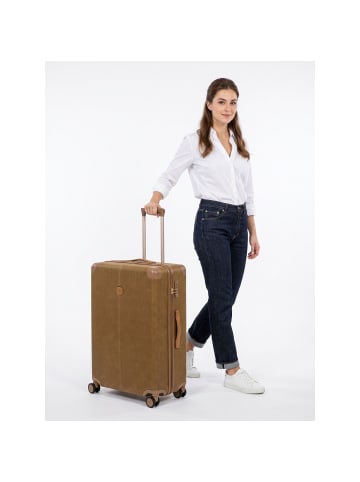 BRIC`s Life 4 Rollen Trolley L 78 cm mit Dehnfalte in camel