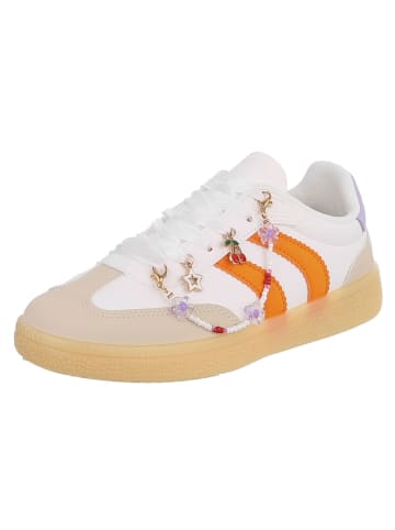 Ital-Design Freizeitschuh in Weiß und Orange
