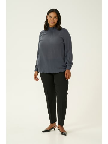 KAFFE curve Langarm-Bluse KCtrudi in Black Oyster