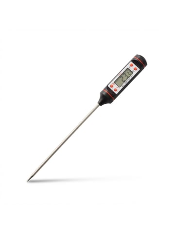 relaxdays Küchenthermometer digital in Silber/Schwarz