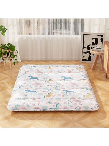 COSTWAY Tatami-Matte Bodenmatratze 140 x 200 cm in Hellblau