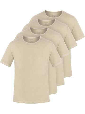 normani 4er Set Herren T-Shirts aus Bio-Baumwolle Nyons in Beige