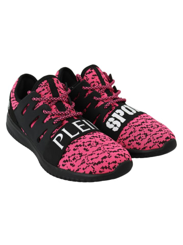 Plein Sport Schwarz Pink Blush Polyester Runner Joice Sneaker Schuhe