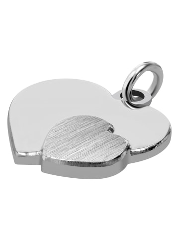 Adeliás Damen Anhänger Herz aus 925 Silber in silber
