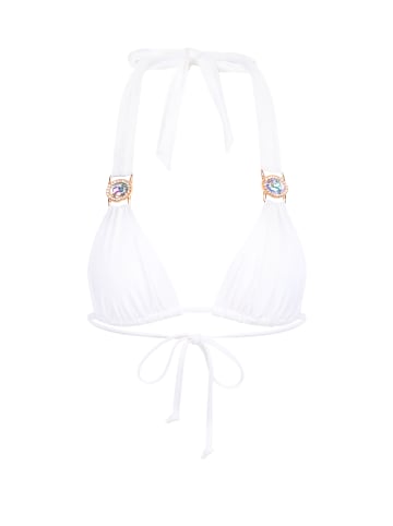 Moda Minx Bikini Top Amour Triangle in Weiß