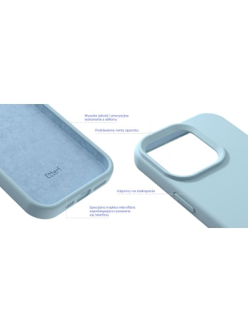 COFI 1453 Etteri Silicone Mag Kompatibel mit  iPhone 18 Pro / 17 Pro Hellblau in Hellblau