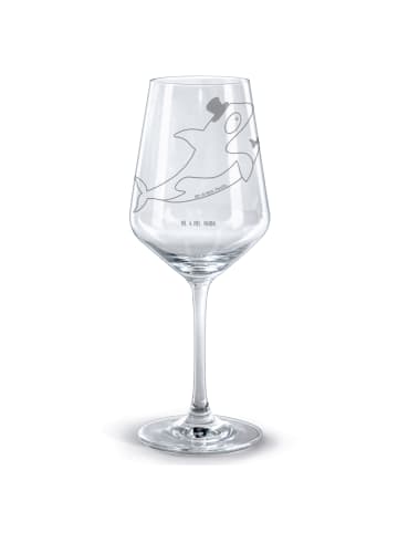 Mr. & Mrs. Panda Glas Rotwein Orca Zylinder ohne Spruch in Transparent