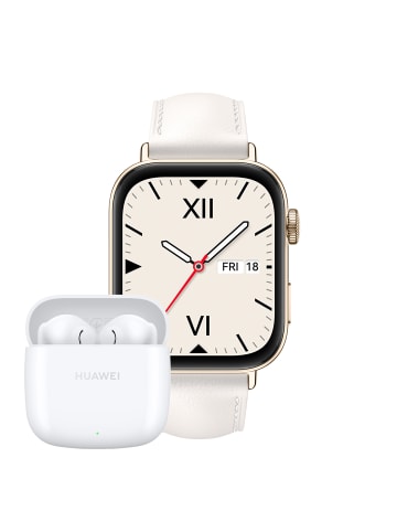 Huawei Smartwatch Watch Fit 3 Solo-B19V Perlweiß + Freebuds SE 2 Weiß in weiß