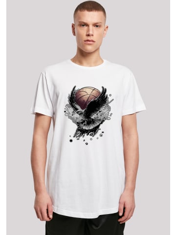F4NT4STIC Long Cut T-Shirt Basketball Adler in weiß