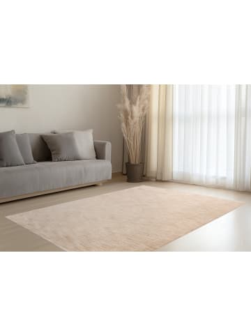 Vivorum Wohnzimmer Kurzflor Teppich Melt 725 in beige