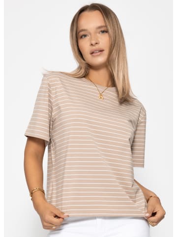 SASSYCLASSY Gestreiftes T-Shirt in Braun
