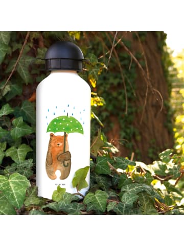 Mr. & Mrs. Panda Kindertrinkflasche Bär Regenschirm ohne Spruch in Weiß