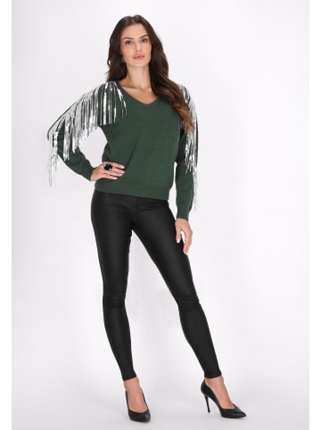 faina Damen Pullover in Dunkelgrün