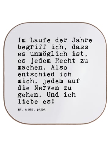 Mr. & Mrs. Panda Untersetzer für Gläser Im Laufe der Jahre... mi... in Weiß