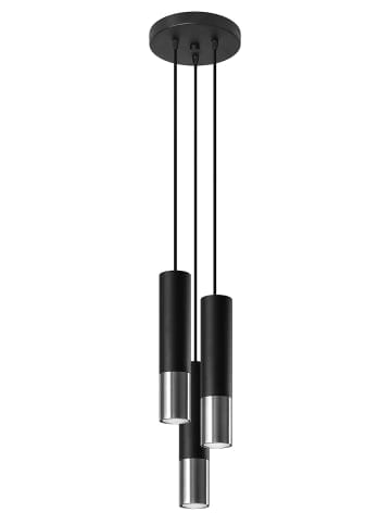 Nice Lamps Hängeleuchten LONGBOT 3P in Schwarz/Chrome H 90cm