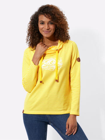 WITT WEIDEN Sweatshirt in sonnengelb-weiß-geringelt
