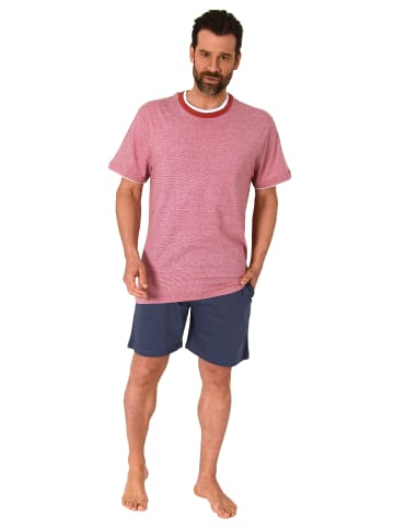 NORMANN kurzarm Schlafanzug Shorty Pyjama - 78312 in rot