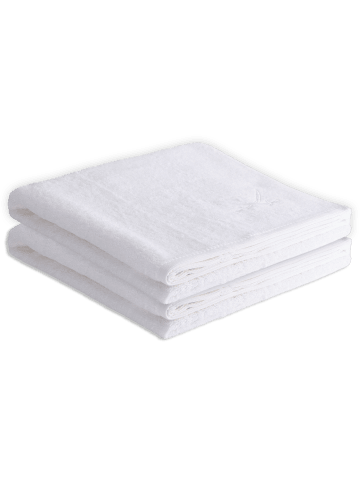 Sansibar 2er Duschtuch-Set „Frottier-Kollektion Classic“, 70x140 cm in Weiß