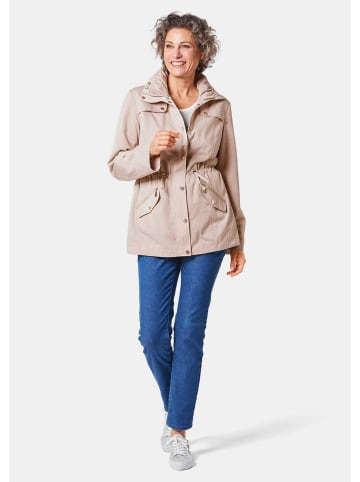 GOLDNER Longjacke aus fein strukturierter Ware in sand