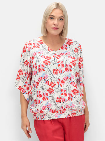 sheego Tunika in rosé-gemustert