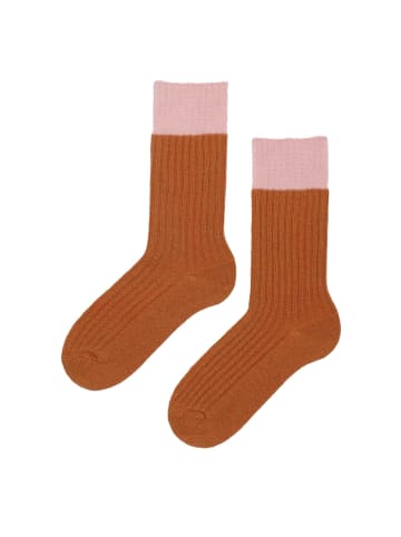 Hudson Socken Cosmic Block wärmend in Burnt orange