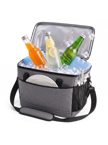 relaxdays Kühltasche in Grau - 30 l